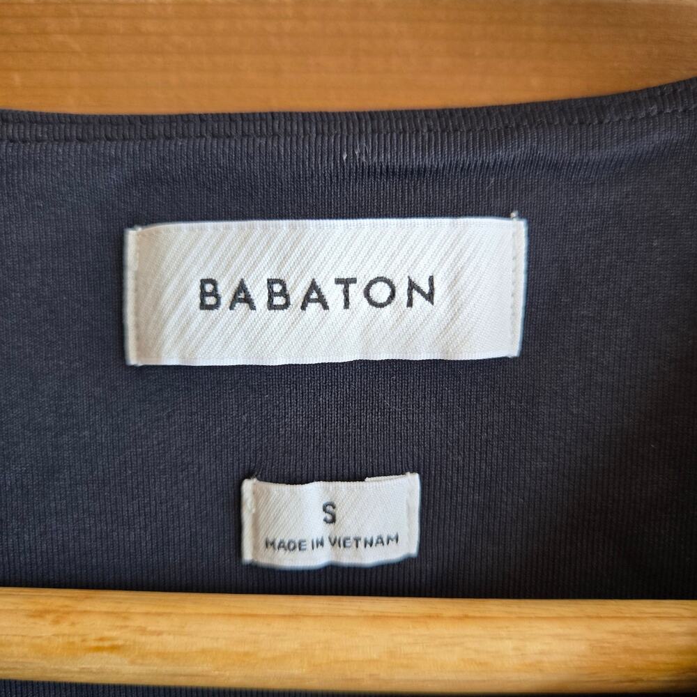 Aritzia Contour Crew Cropped T-Shirt Top Baby Tee Babaton Small Black Y2K 90s - Picture 4 of 5